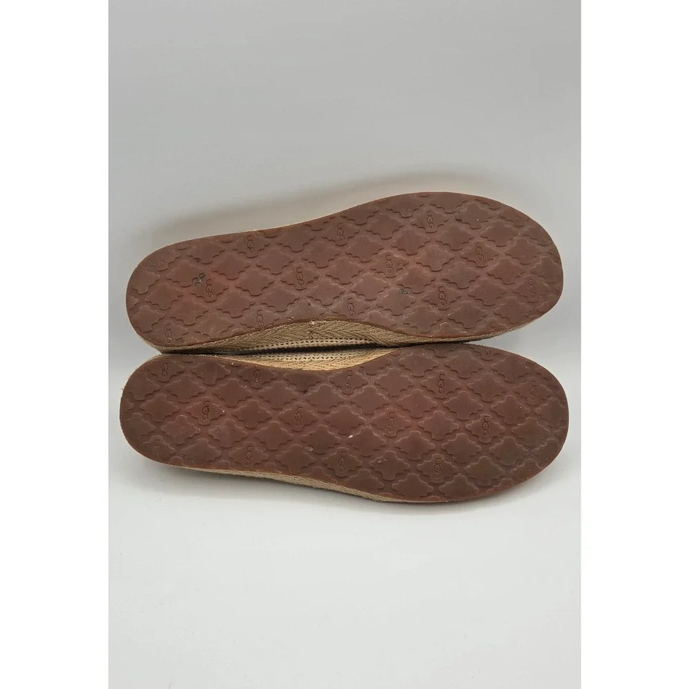 UGG Catrin Crochet Women's Flats Size 9 Chestnut Cream Espadrille